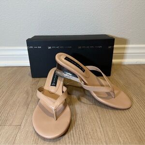 Steve Madden Lulu Blush Clear Wedge Sandal